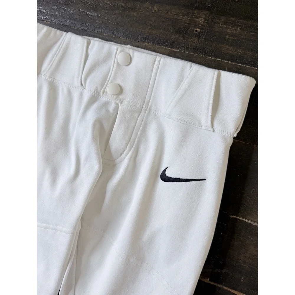 Nike Vapor Select High Baseball Pants Youth XS White BQ6442-100 Team Swoosh